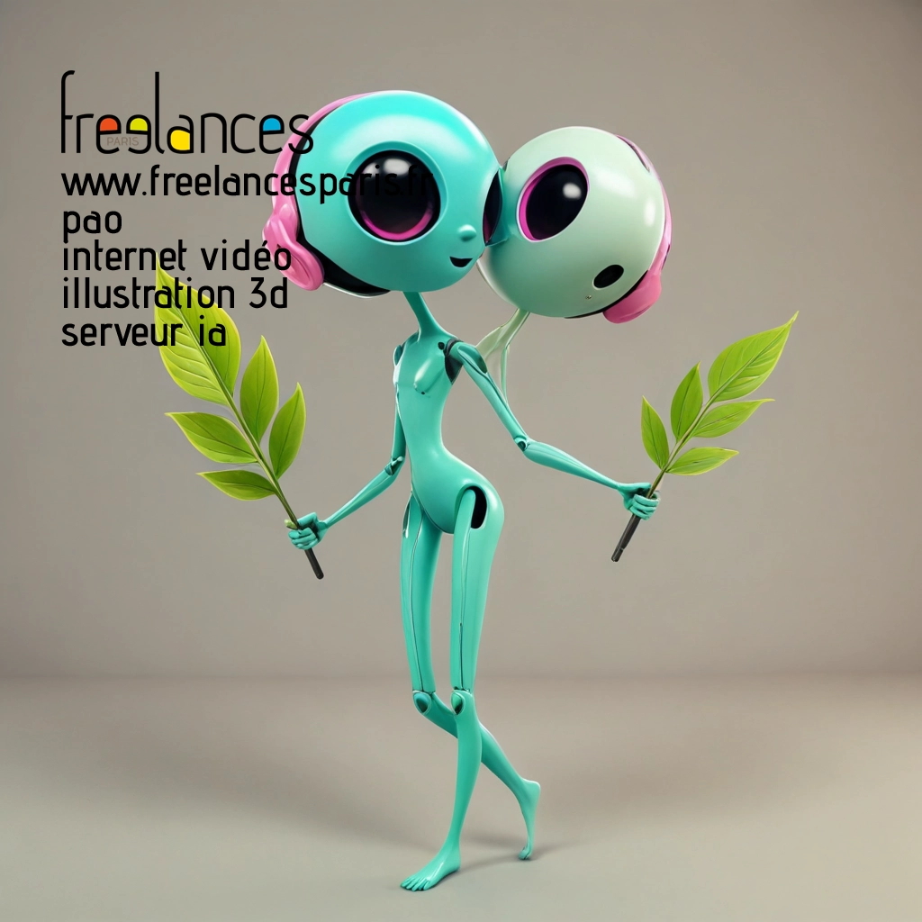 Pao mise en page internet vidéo illustration 3d serveur image IA générative AI freelance paris studio de création magazines C40PNUY0